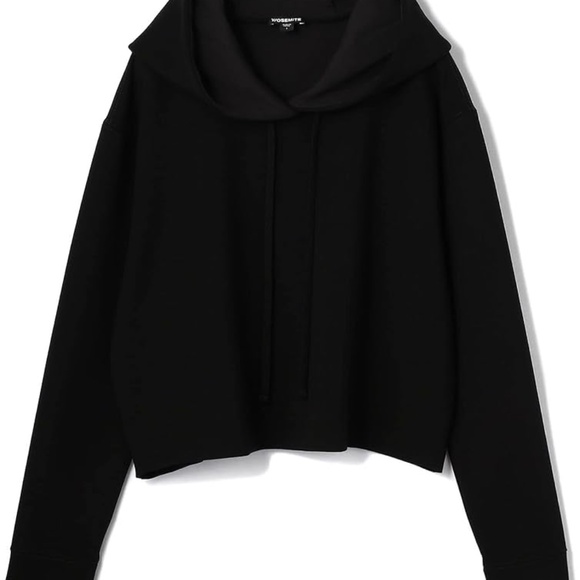 James Perse Black Cropped YOSEMITE Hoodie ~ Women’s Size 4 (fits like an XL) - Picture 9 of 14